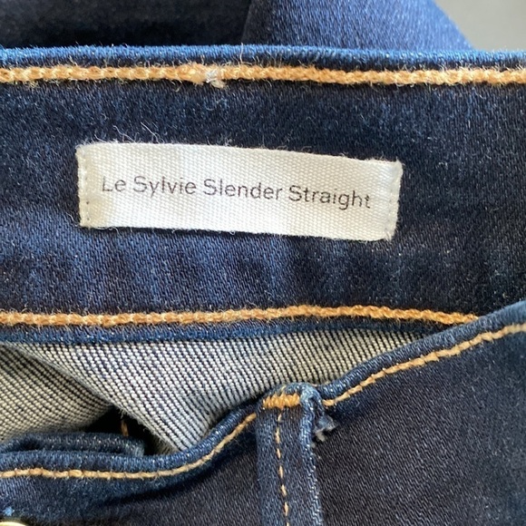 FRAME Le Sylvie High Waist Side Slit Ankle Straight Leg Jeans In Cabana Sz 26 - Picture 11 of 13